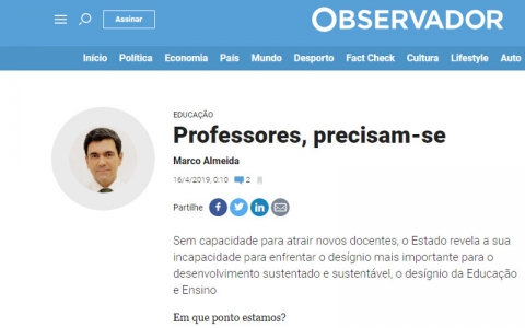 Artigo de Opinião de Marco Almeida no "Observador"