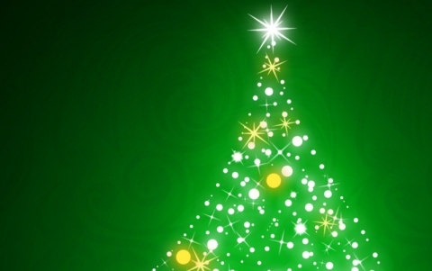 Verde de esperança, como a árvore de Natal